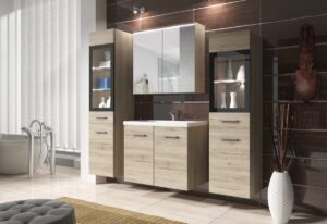 Expedo Koupelnová sestava EMBER II s umyvadlem + LED osvětlení