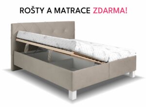 Čalouněná postel dvoulůžko Nero