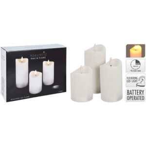 XXXL SADA LED SVÍČEK přírodní materiály