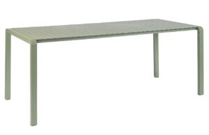 Zelený kovový zahradní jídelní stůl ZUIVER VONDEL 214 x 97 cm