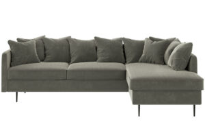 Ghado Sametová rohová pohovka Esme 255 cm