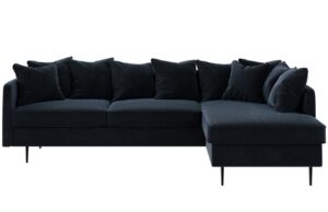 Ghado Sametová rohová pohovka Esme 255 cm