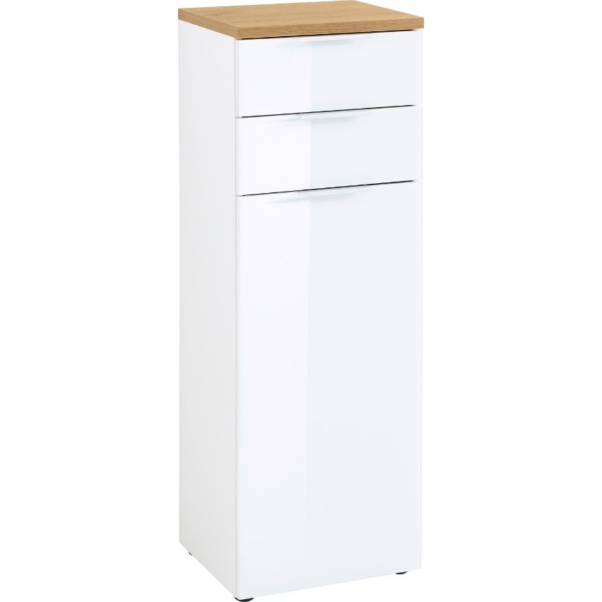 Germania Bílá koupelnová skříňka Pescara 112 x 39 cm s dubovou deskou