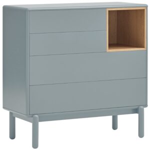 Modrošedá lakovaná komoda Teulat Corvo 90 x 40 cm
