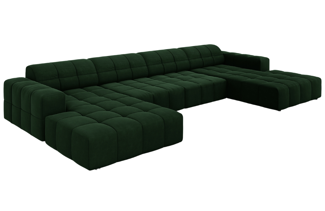 Cosmopolitan Design Sametová rohová pohovka Chicago 364 cm