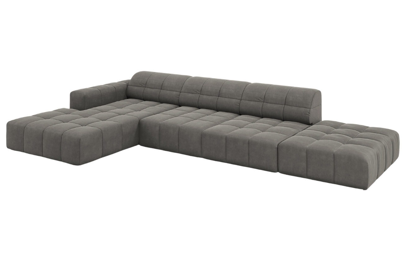 Cosmopolitan Design Sametová rohová pohovka Chicago 341 cm