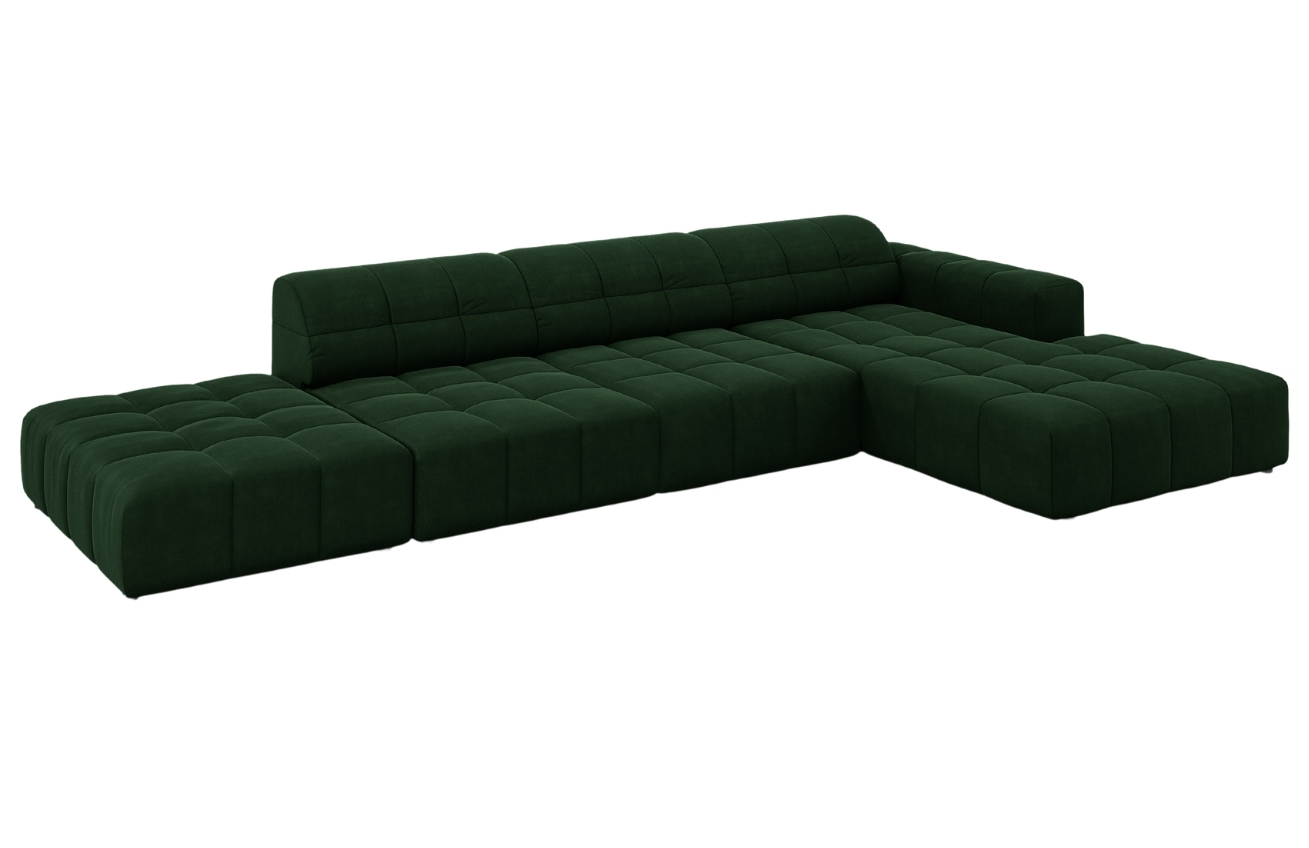 Cosmopolitan Design Sametová rohová pohovka Chicago 341 cm