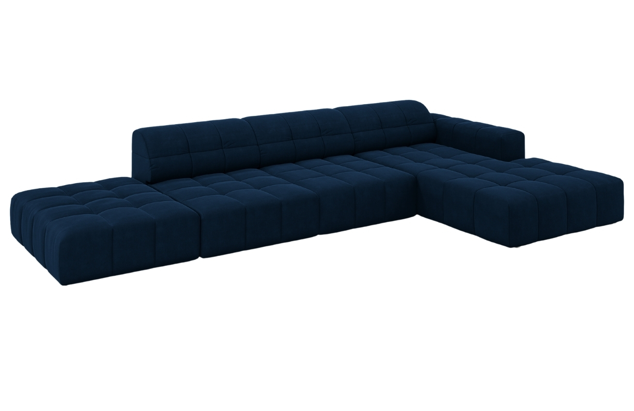 Cosmopolitan Design Sametová rohová pohovka Chicago 341 cm