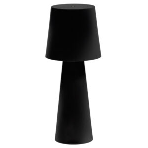 Černá kovová zahradní stolní LED lampa Kave Home Arenys M