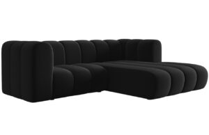 Micadoni Sametová rohová pohovka Lupine 228 cm