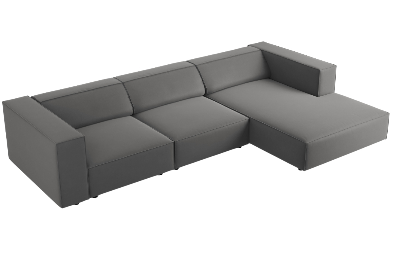 Cosmopolitan Design Sametová rohová pohovka Arendal 284 cm