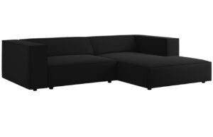 Cosmopolitan Design Sametová rohová pohovka Arendal 224 cm