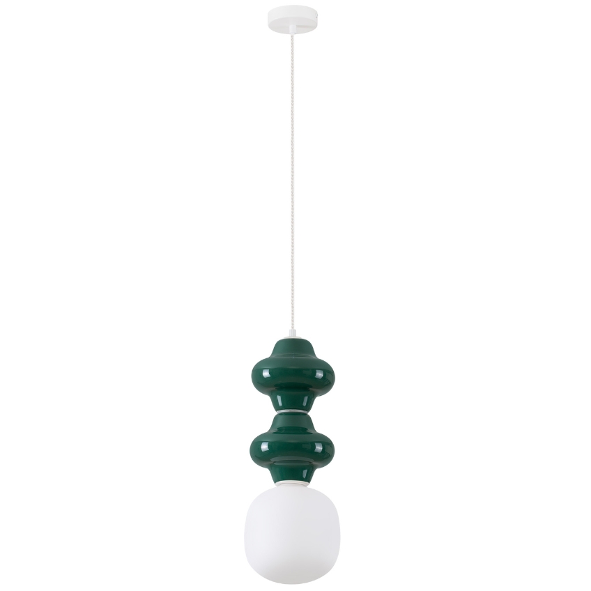 Tmavě zelené závěsné světlo Nova Luce Clio II. 18 cm