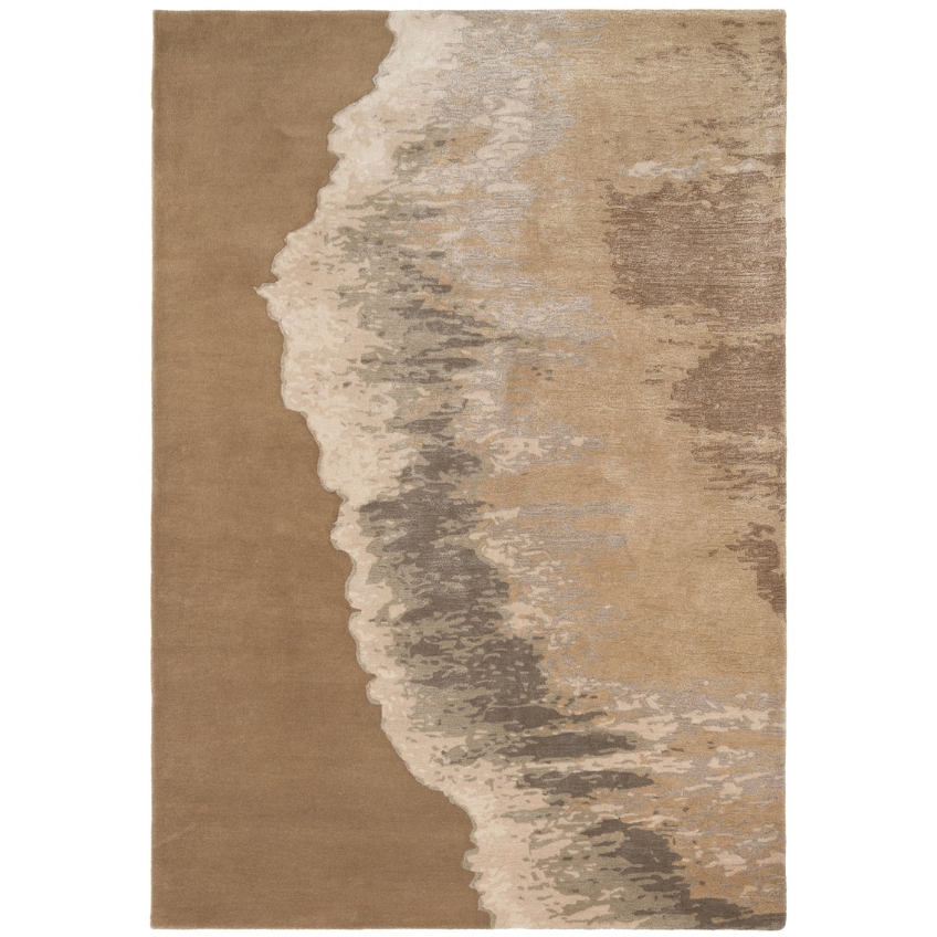 Fargotex Hnědý vlněný koberec Waterwave 160 x 230 cm