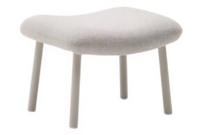 Béžová čalouněná podnožka křeslo Kave Home Inari 60 x 50 cm