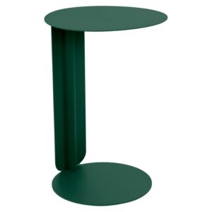 Tmavě zelený kovový zahradní odkládací stolek Fermob Bebop 40 cm