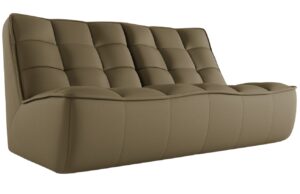 Maison Heritage Olivově zelená kožená pohovka Moni 163 cm