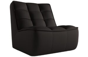 Maison Heritage Černé kožené křeslo Moni