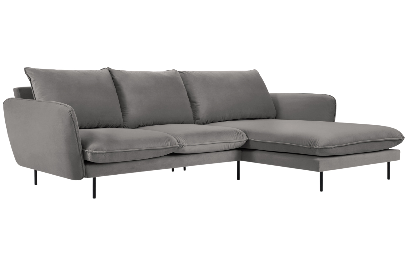 Cosmopolitan Design Sametová rohová pohovka Vienna 255 cm