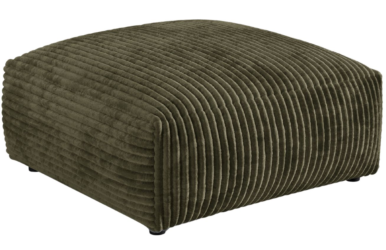 Micadoni Zelená manšestrová podnožka Martina 106 x 106 cm