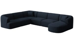 Cosmopolitan Design Královsky modrá čalouněná rohová pohovka Campi 330 cm