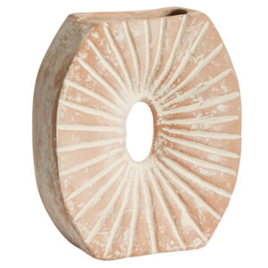 Kave Home Béžová váza Valura 20 cm