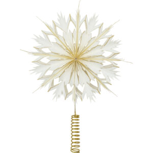 House Doctor Bílo-zlatá papírová vánoční hvězda Alsta 25 cm
