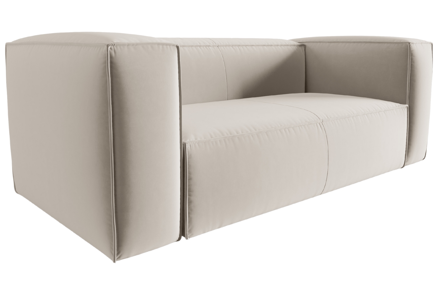 Cosmopolitan Design Světle béžová sametová dvoumístná pohovka Mackay 150 cm