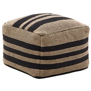 Černý puf Kave Home Aylin 60 x 60 cm