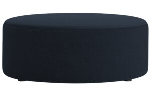 Micadoni Tmavě modrý bouclé taburet Dia 90 cm