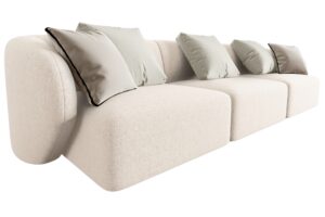 Maison Heritage Světle béžová trojmístná pohovka Chiara 266 cm