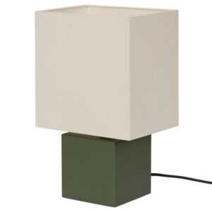 noo.ma Zelená dřevěná stolní lampa Zam