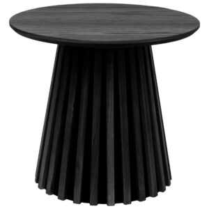Nordic Living Černý dubový odkládací stolek Osaka 50 cm