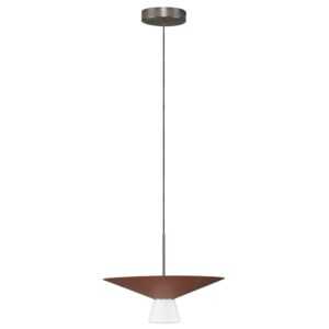 Nova Luce Hnědé závěsné LED světlo Baris 38 cm