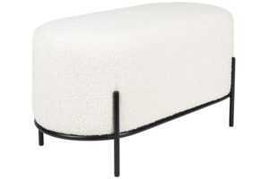 Housecraft Living Bílý bouclé taburet Boz 80 x 40 cm